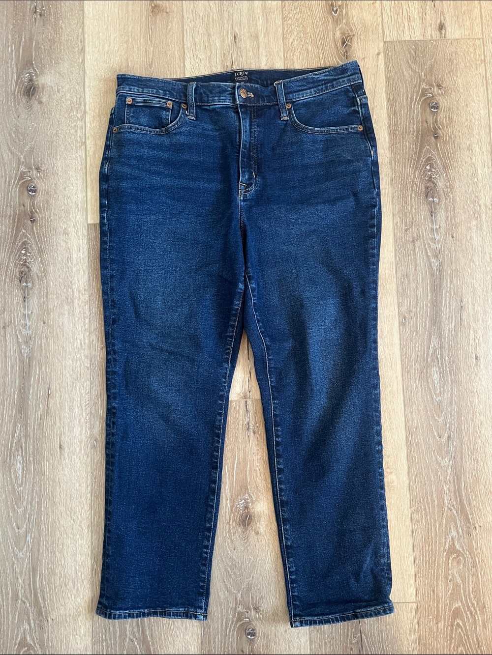 J. Crew - Dark Indigo Essential Straight Leg Jeans, Great Condition!